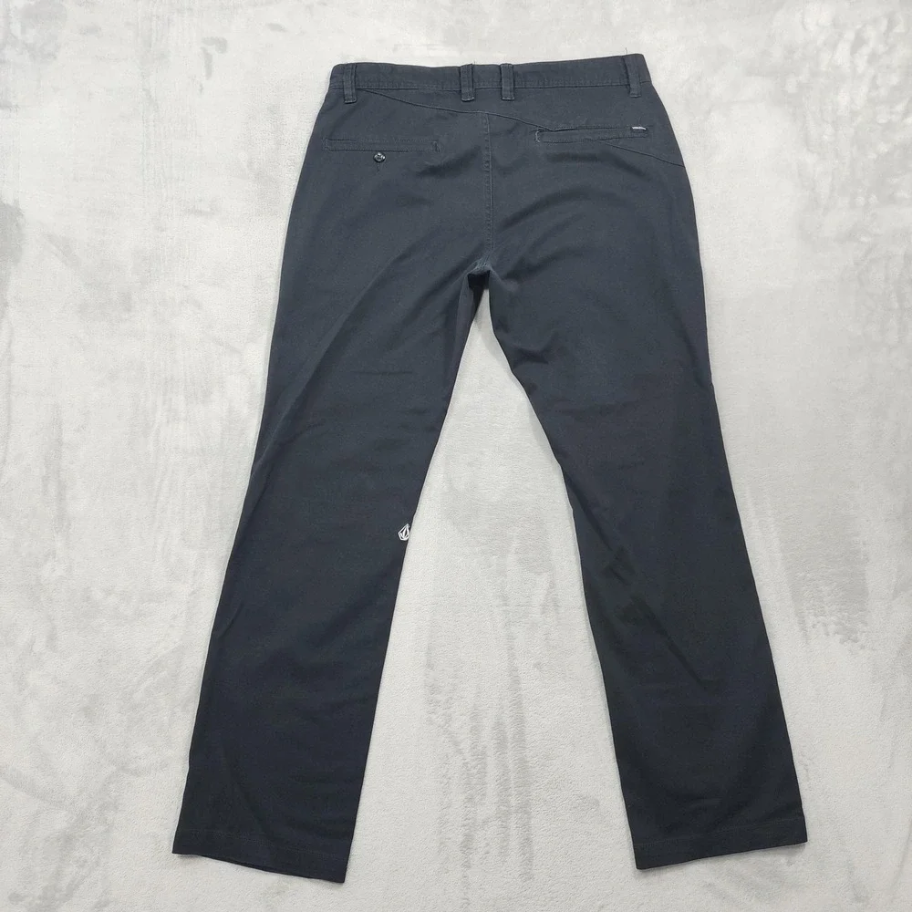 Volcom Pants Mens 34 Black Frickin Modern Stretch Chino Casual Skate Preppy